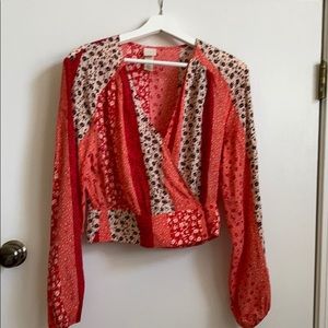 H&M Boho Wrap Top Size 2 NWOT